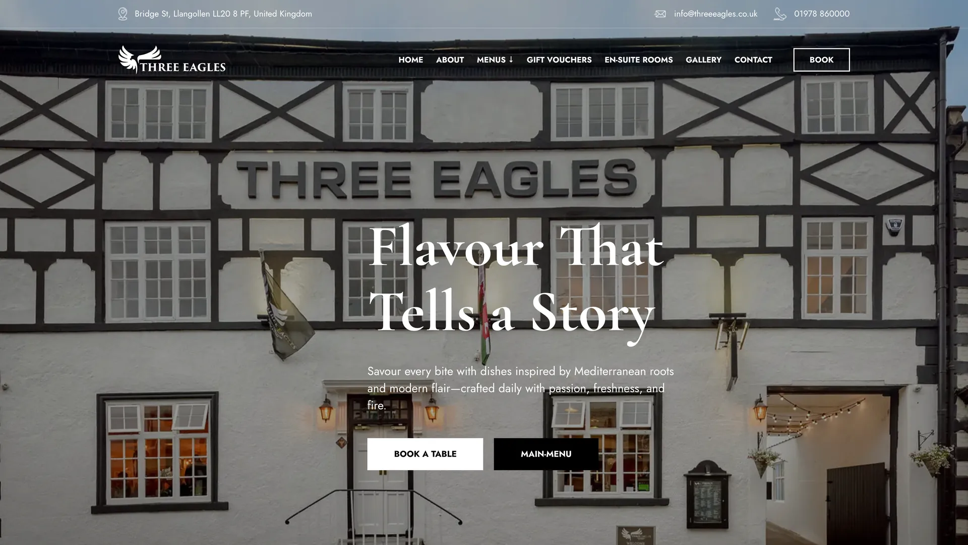 Three Eagles website by Compera Digital